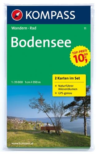 Bodensee 1 : 50 000: Wanderkarten-Set mit Naturführer in der Schutzhülle. GPS-genau. 1:50000