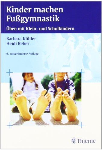 Kinder machen Fußgymnastik: Üben mit Klein-und Schulkindern