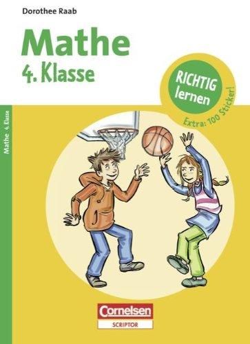 4. Schuljahr - Mathe: Arbeitsheft mit Tests, Lösungen und Stickern