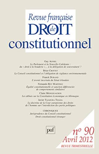 Revue française de droit constitutionnel, n° 90