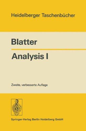 Analysis I (Heidelberger Taschenbücher)