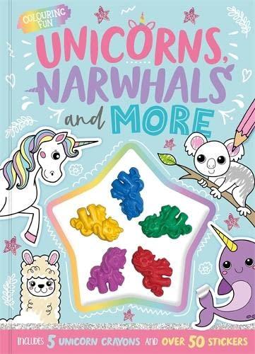 Books, I: Unicorns, Narwhals and More (Shaped Crayon Bumper Colouring)