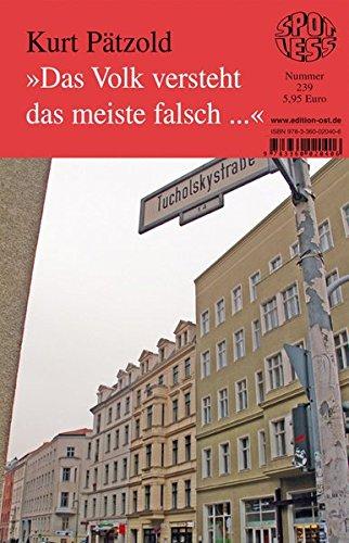 »Das Volk versteht das meiste falsch ...« Nachdenken über Kurt Tucholsky: Band 239