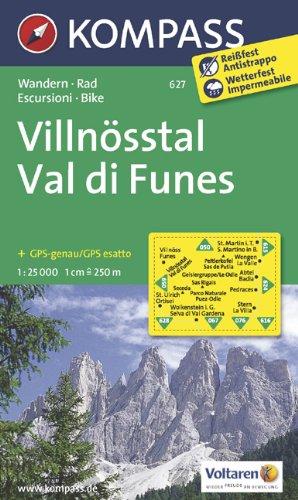 Villnösstal /Val di Funes: Wanderkarte mit Radrouten. GPS-genau. 1:25000