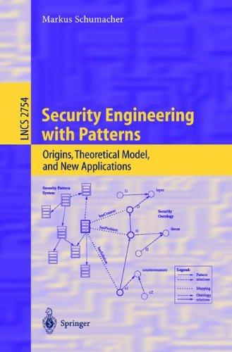 Security Engineering with Patterns: Origins, Theoretical Models, and New Applications (Lecture Notes in Computer Science)