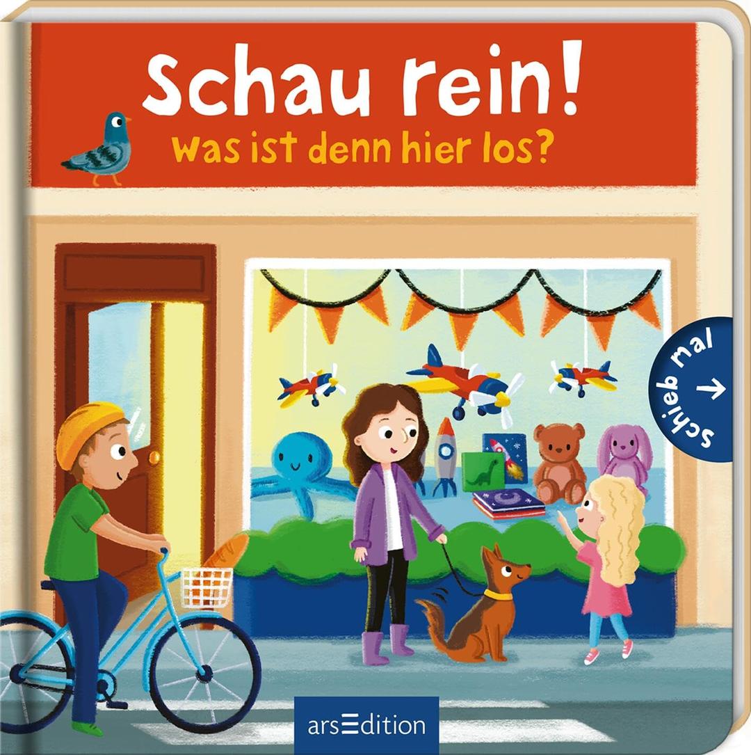 Schau rein! Was ist denn hier los?: Mit spannenden Schiebern | Fördert die Feinmotorik und den Spracherwerb, für Kinder ab 18 Monaten