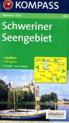 Schweriner Seengebiet: Wanderkarte mit Radrouten und KOMPASS-Lexikon. GPS-genau. 1:50000