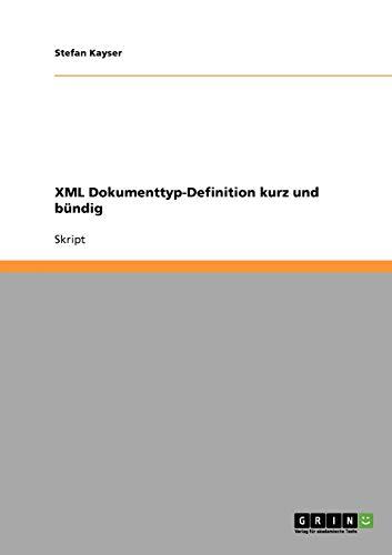 XML Dokumenttyp-Definition kurz und bündig