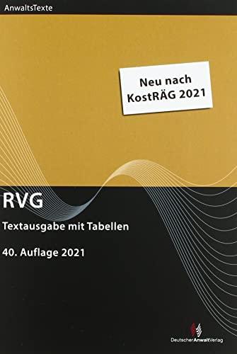 RVG: Textausgabe mit Tabellen (RVG Textausgaben)