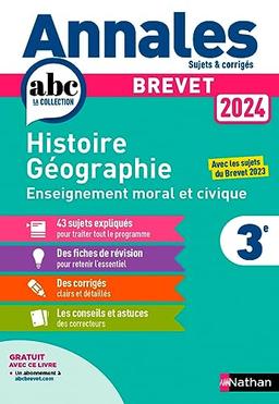 Histoire géographie, enseignement moral et civique 3e : brevet 2024