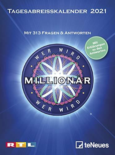 Wer wird Millionär 2021 Tagesabreißkalender - 11,8x15,9 - Rätselkalender - Knobelkalender - Tischkalender