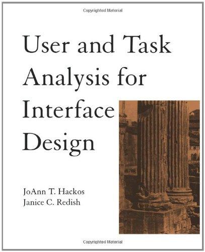 User and Task Analysis for Interface Design