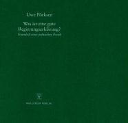 Was ist eine gute Regierungserklärung? Grundriß einer politischen Poetik