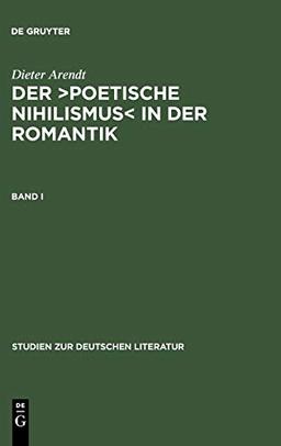 Band I (Studien zur deutschen Literatur, 29, Band 29)