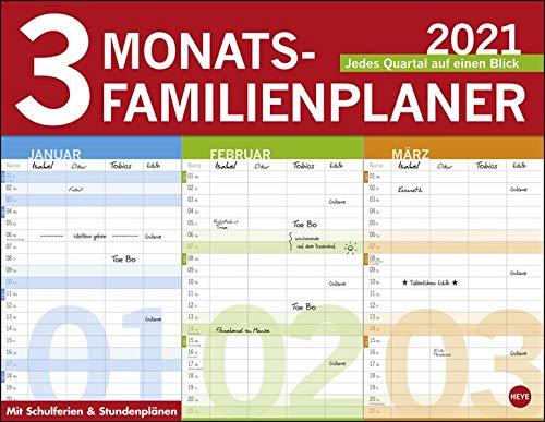 3-Monats-Familienplaner Kalender 2021