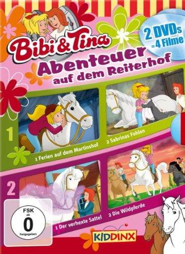 DVD Doppelbox Bibi und Tina Ferien auf dem Martinshof/ Sabrinas Fohlen/ Die Wildpferde/ Der verhexte Sattel