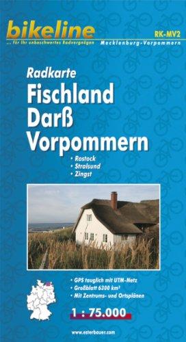 bikeline - Radkarte Fischland-Darß-Vorpommern, Zingst-Nordvorpommern-Rostock-Ribnitz-Damgarten-Warnow-Recknitz, 1:75.000, mit Zentrums- und  Ortsplänen, GPS-tauglich mit UTM-Netz, wasserfest/reißfest