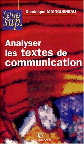 Analyser les textes de communication