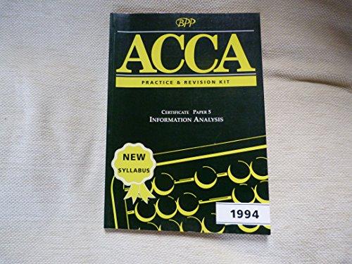 Certificate (Paper 5) (ACCA Practice and Revision Kit)