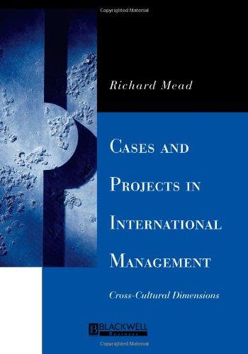 Cases Prjcts Intl Mngt: Cross-cultural Dimensions