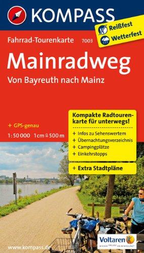 Mainradweg, Von Bayreuth nach Mainz 1 : 50 000