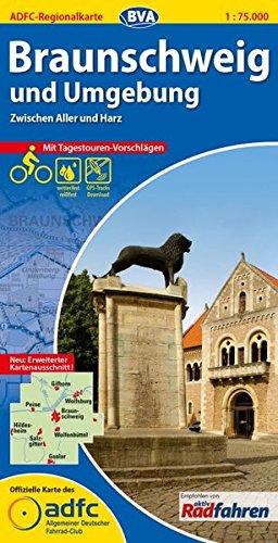 ADFC-Regionalkarte Braunschweig und Umgebung mit Tagestouren-Vorschlägen, 1:75.000, reiß- und wetterfest, GPS-Tracks Download: Zwischen Aller und Harz (ADFC-Regionalkarte 1:75000)