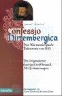 Confessio Virtembergica: Das Württembergische Bekenntnis von 1552