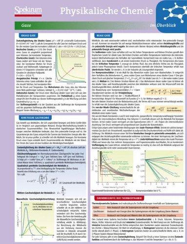 Lerntafel: Physikalische Chemie im Überblick (Lerntafeln Chemie)