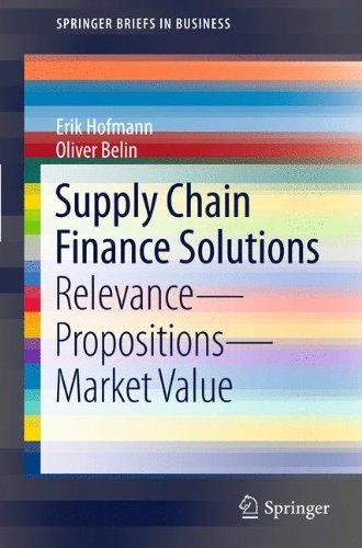 Supply Chain Finance Solutions: Relevance - Propositions - Market Value (SpringerBriefs in Business)