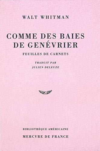 Comme des baies de genévrier : feuilles de carnets