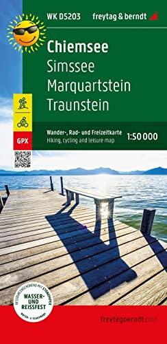 Chiemsee, Wander-, Rad- und Freizeitkarte 1:50.000, freytag & berndt, WK D5203: Simssee - Marquartstein - Traunstein, GPX Tracks, wasserfest und reißfest (freytag & berndt Wander-Rad-Freizeitkarten)