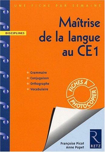 Maîtrise de la langue au CE1