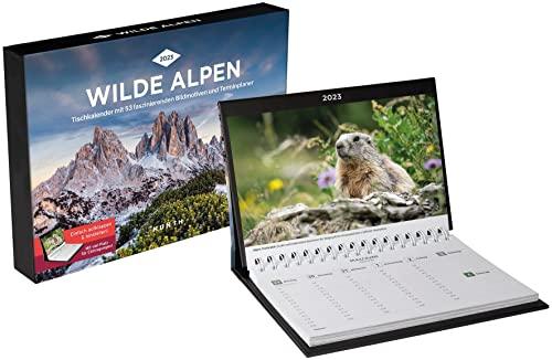 Wilde Alpen Tischkalender 2023 (KUNTH Tischkalender mit Wochenplaner)