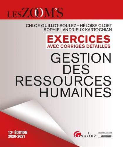 Gestion des ressources humaines : exercices avec corrigés détaillés : 2020-2021