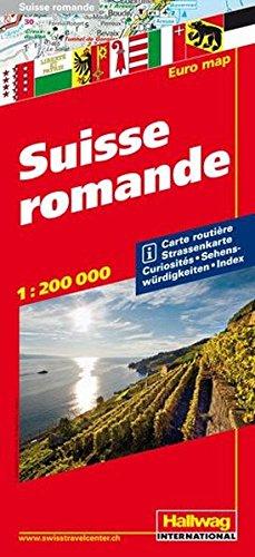 Suisse Romande: Strassenkarte. 1:200000 (Hallwag Strassenkarten)