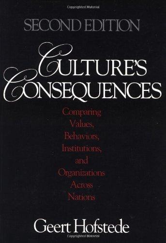 Culture's Consequences: Comparing Values, Behaviors, Institutions and Organizations Across Nations