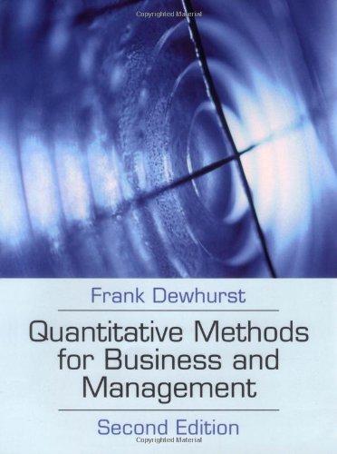 Quantitative Methods for Business and Management