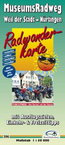 Radwanderkarte MuseumsRadweg, Weil der Stadt - Nürtingen: mit Ausflugszielen, Einkehr- & Freizeittipps, wetterfest, reissfest, abwischbar, GPS-genau. 1:50000