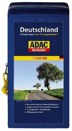 ADAC StraßenKarte Deutschland in Kartentasche: Blatt 1-20 auf 10 Doppelblättern