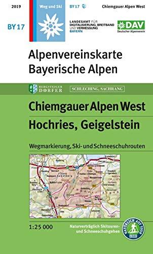 Chiemgauer Alpen, West, Hochries, Geigelstein: Wegmarkierung, Ski- und Schneeschuhrouten (Alpenvereinskarten)