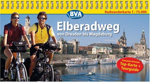 Elberadweg Dresden-Magdeburg, Kompakt-Spiralo, Radwanderkarte 1 : 75 000