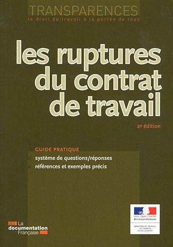 Les ruptures du contrat de travail