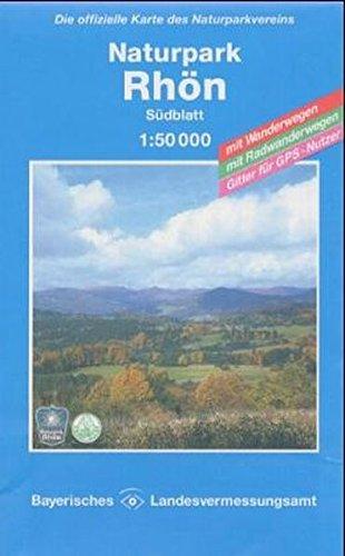 Topographische Sonderkarten Bayern. Sonderblattschnitte auf der Grundlage der amtlichen topographischen Karten, meist grössere Kartenformate mit ... Bayern, Bl.14, Naturpark Rhön, Südblatt