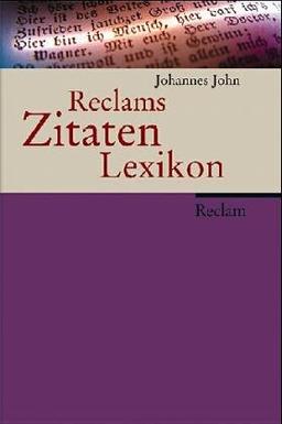 Reclams Zitaten-Lexikon