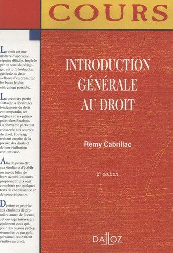 Introduction générale au droit