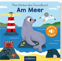 Mein blinkendes Soundbuch – Am Meer: Sound mit 1 LED | Innovatives Pappbilderbuch mit Sound und Licht für Kleinkinder ab 12 Monaten