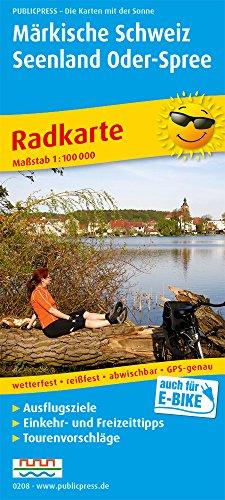 Märkische Schweiz, Seengebiet Oder-Spree: Radkarte mit Ausflugszielen, Einkehr- & Freizeittipps, wetterfest, reissfest, abwischbar, GPS-genau. 1:100000 (Radkarte / RK)