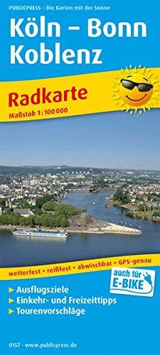 Köln - Bonn - Koblenz: Radkarte mit Ausflugszielen, Einkehr- & Freizeittipps, wetterfest, reissfest, abwischbar, GPS-genau. 1:100000 (Radkarte / RK)