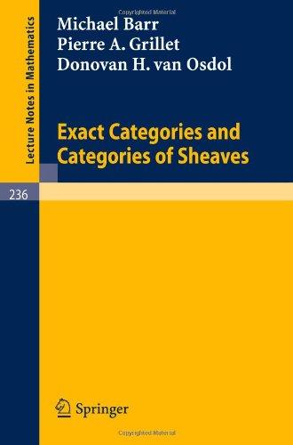 Exact Categories and Categories of Sheaves (Lecture Notes in Mathematics)