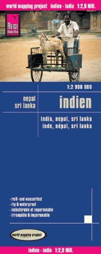 Reise Know-How Landkarte Indien. Nepal. Sri Lanka (1 : 2 900 000)